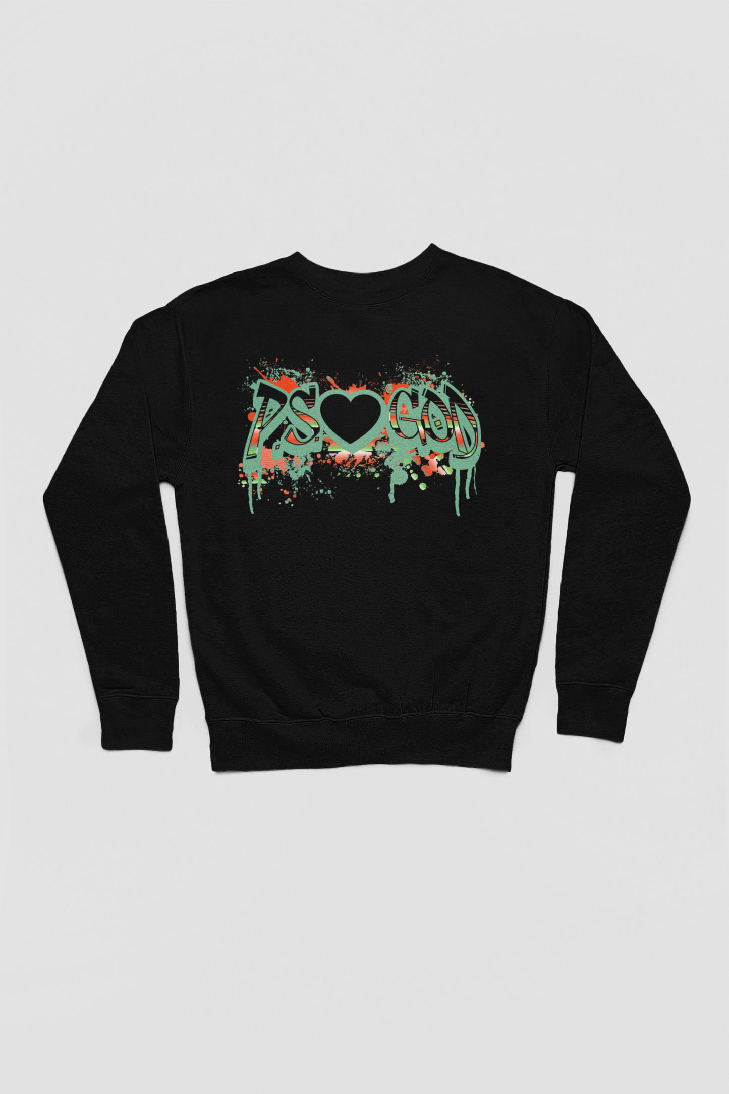Crewneck P.S. LOVE GOD Graffiti