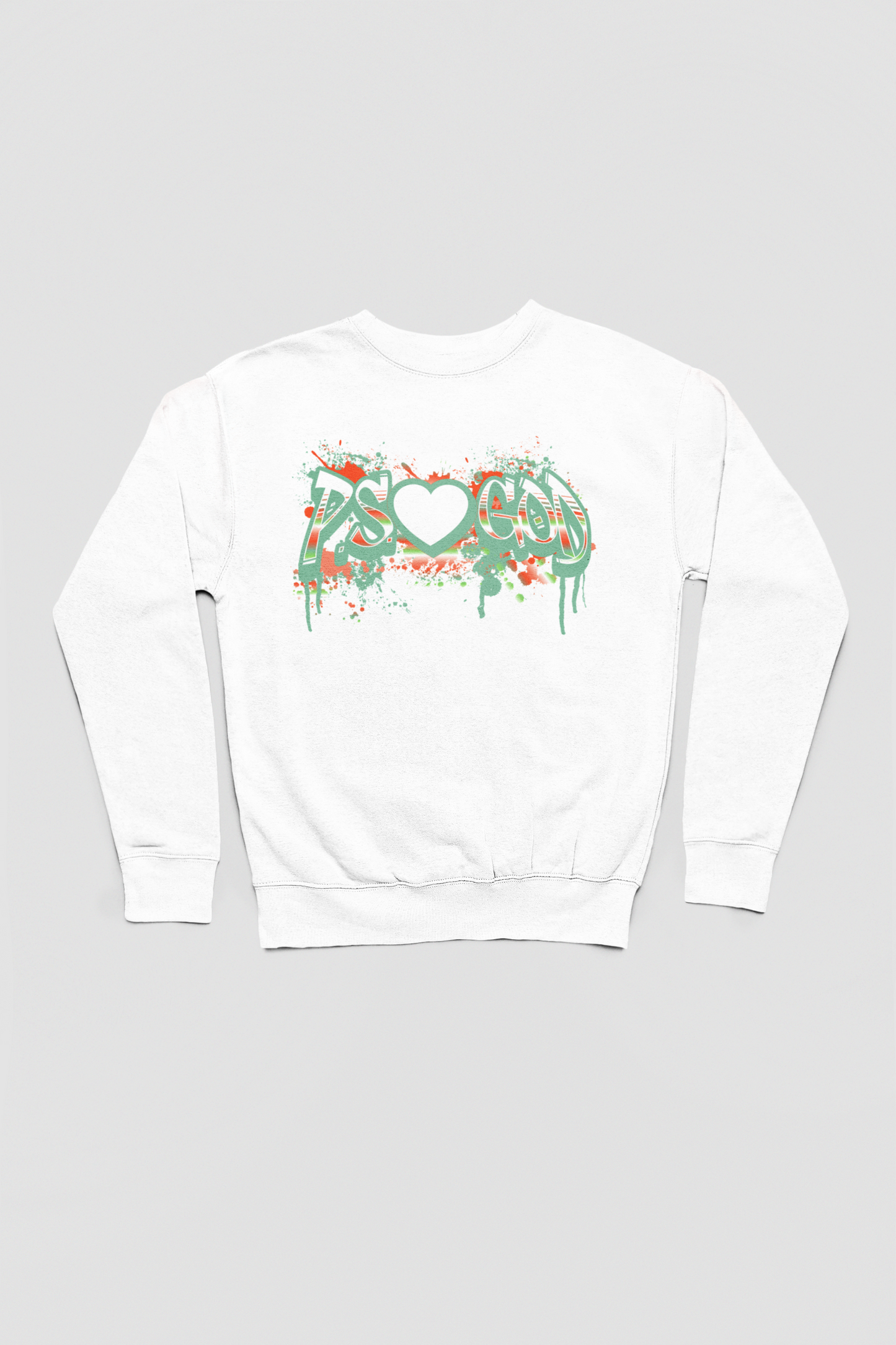 Crewneck P.S. LOVE GOD Graffiti